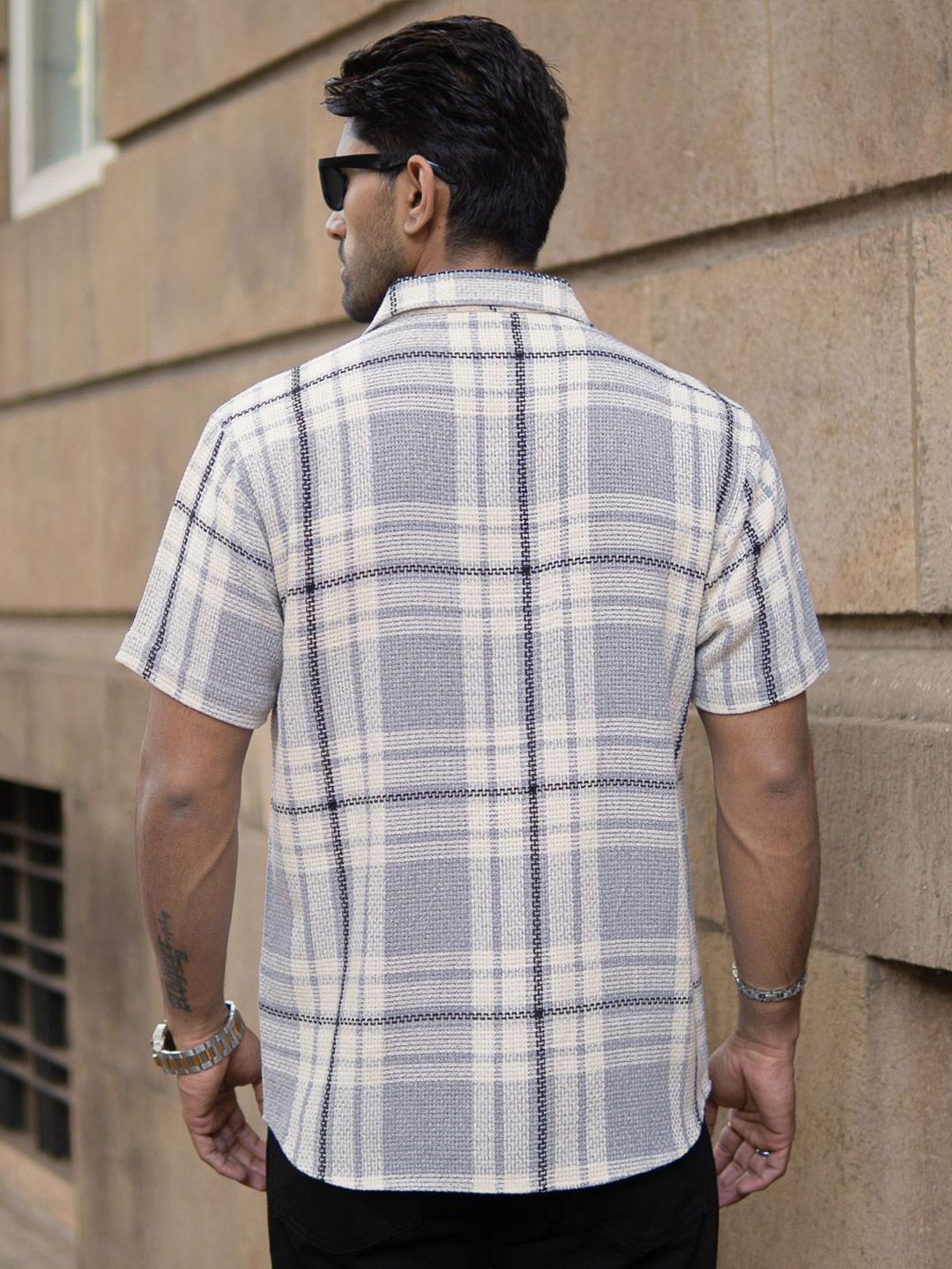 Powerlook Men Tartan Checks Checked Casual Shirt