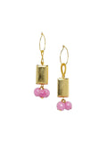 Anting-anting Drop Kontemporari Bersalut Emas Anouk