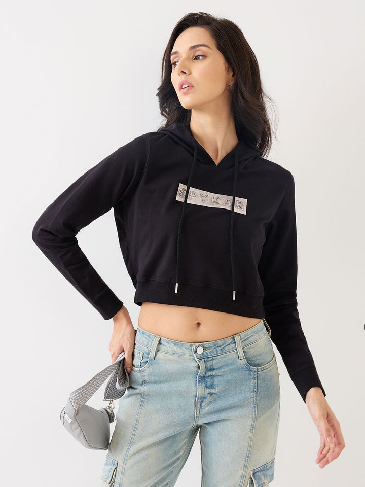 SPYKAR Women Hooded Sweatshirt