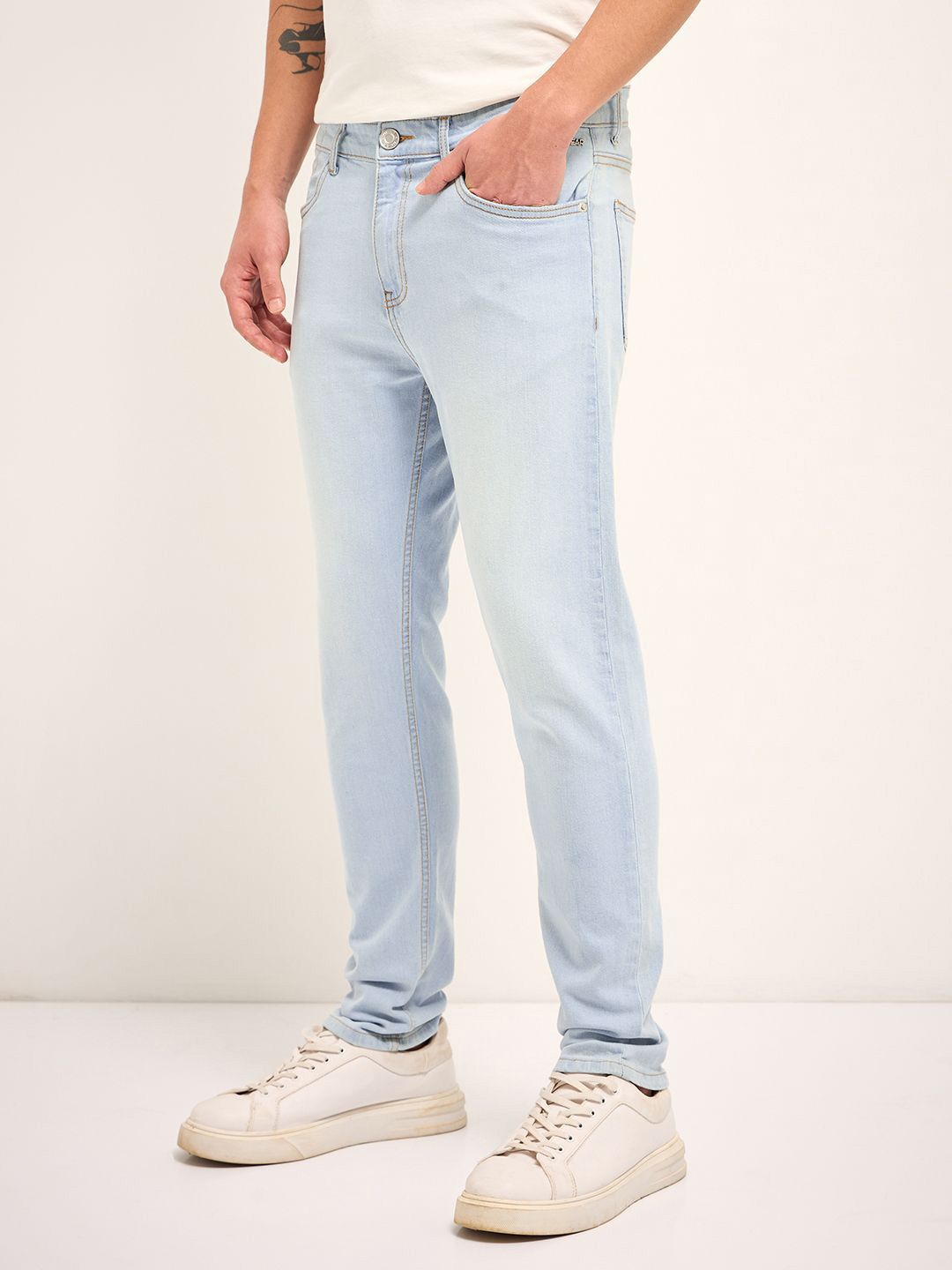 THE BEAR HOUSE Men Slim Fit Mid Rise Stretchable Jeans