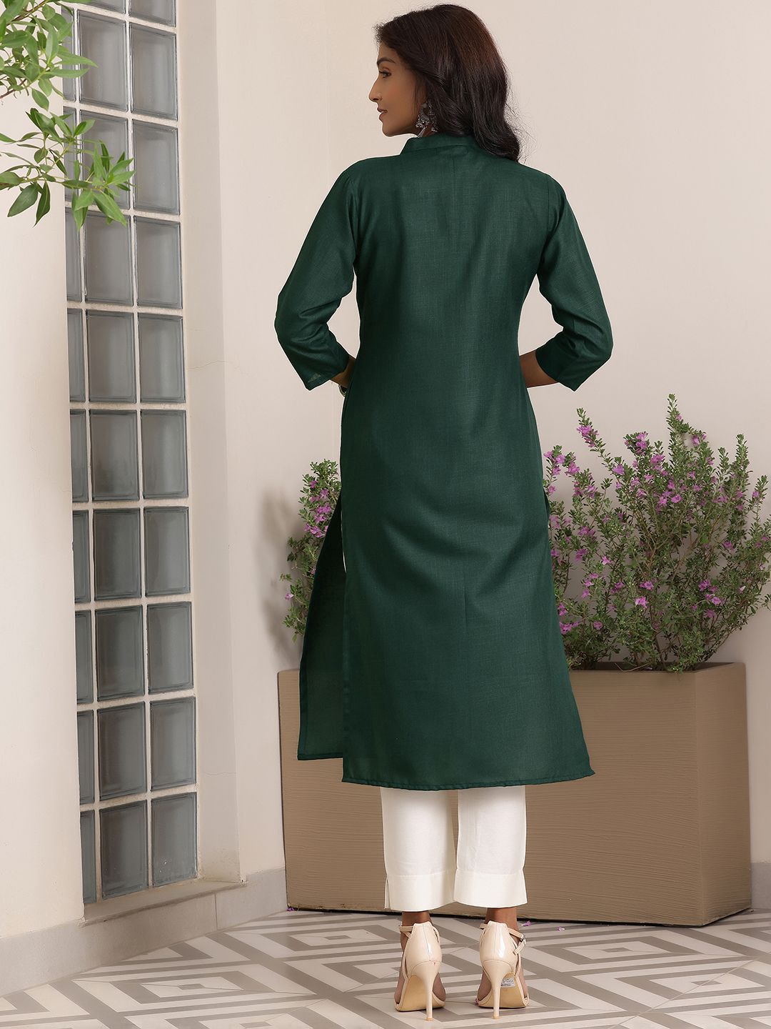 Libas Mandarin Collar Straight Kurta
