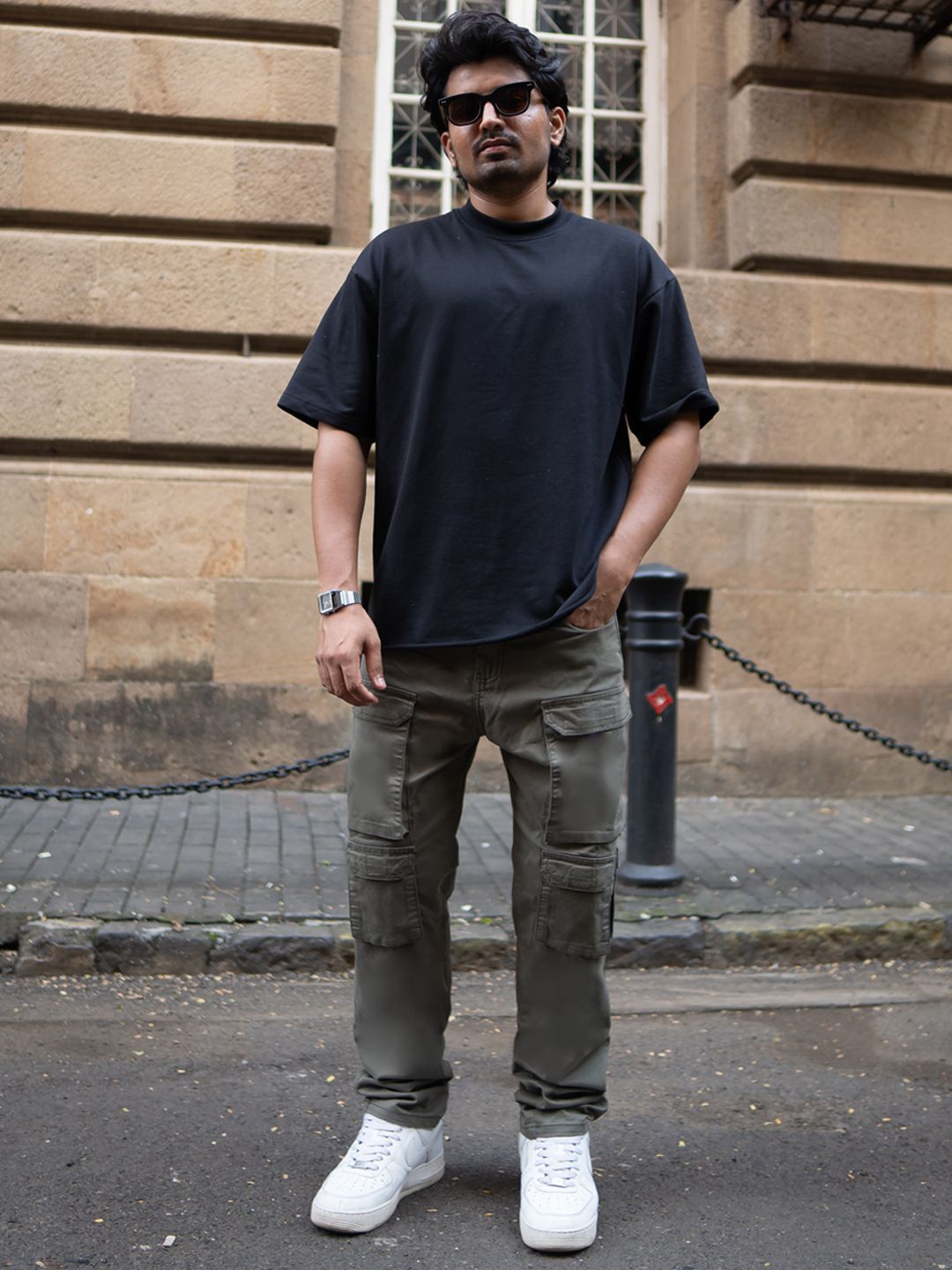 Powerlook Men Loose Fit Cargo Trousers