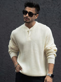Powerlook Self Design Henley Neck Sweaters