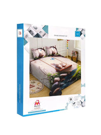 Myntra Elegant Homes Purple & Pink 400 TC King Cadar dengan 2 Sarung Bantal