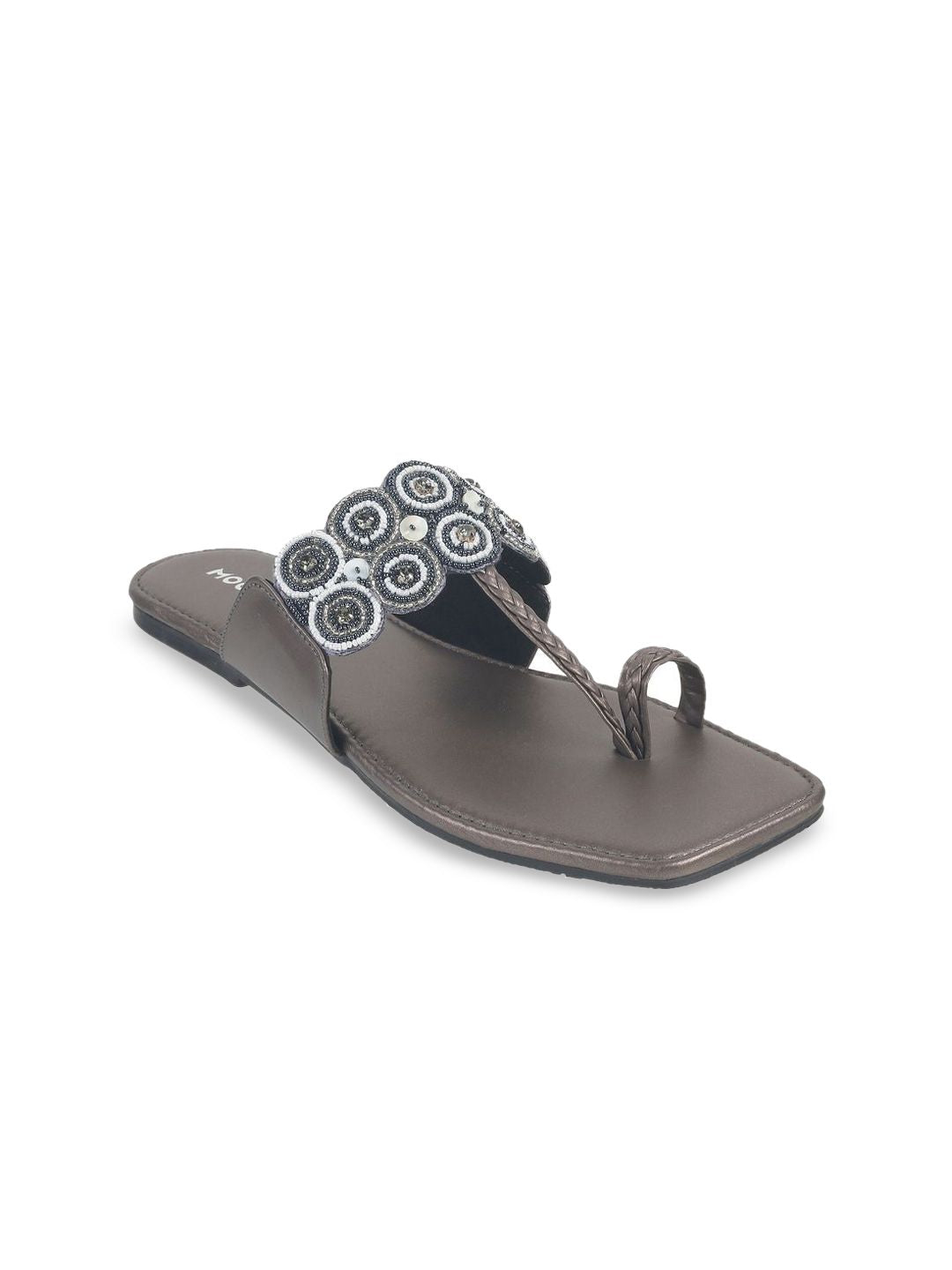Mochi Women Ethnic One Toe Flats