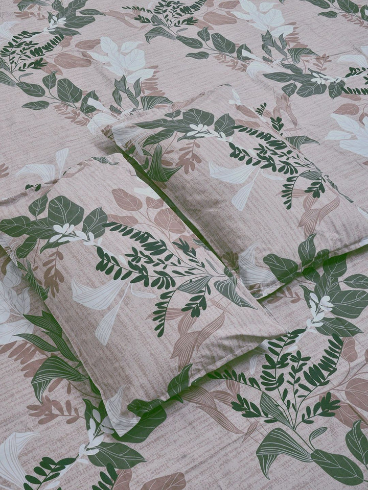 KLOTTHE Grey Floral 300 TC King Cadar Biasa
