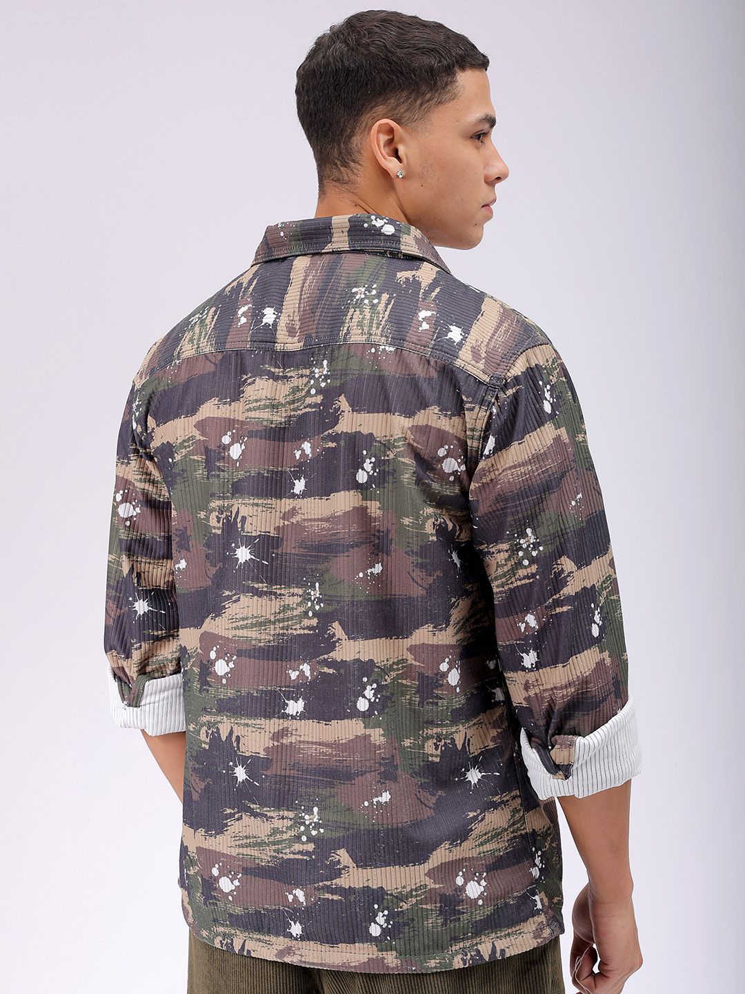 The Indian Garage Co Men Cutaway Collar Abstract Printed Casual Shirt