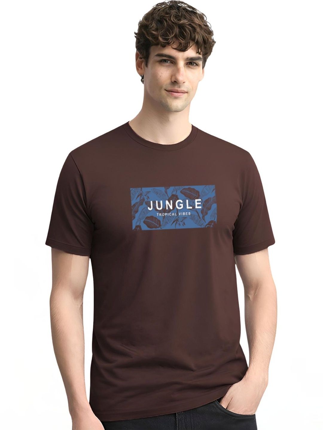 ADRO Men Typography Printed Tropical T-shirt