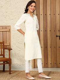 W Women Flared Sleeves Thread Work Kurta