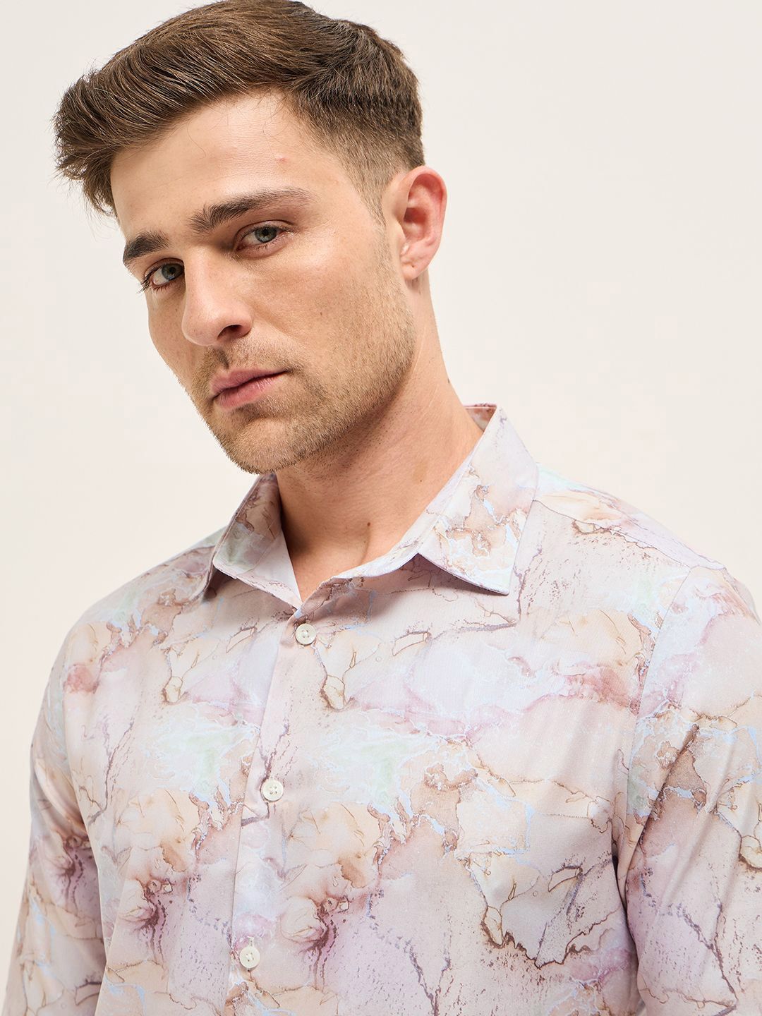 THE BEAR HOUSE Men Tailored Fit Opaque Printed Formal Shirt