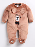 Moms Love Infant Boys Embroidered Pure Cotton Sleepsuit