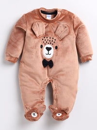Moms Love Infant Boys Embroidered Pure Cotton Sleepsuit