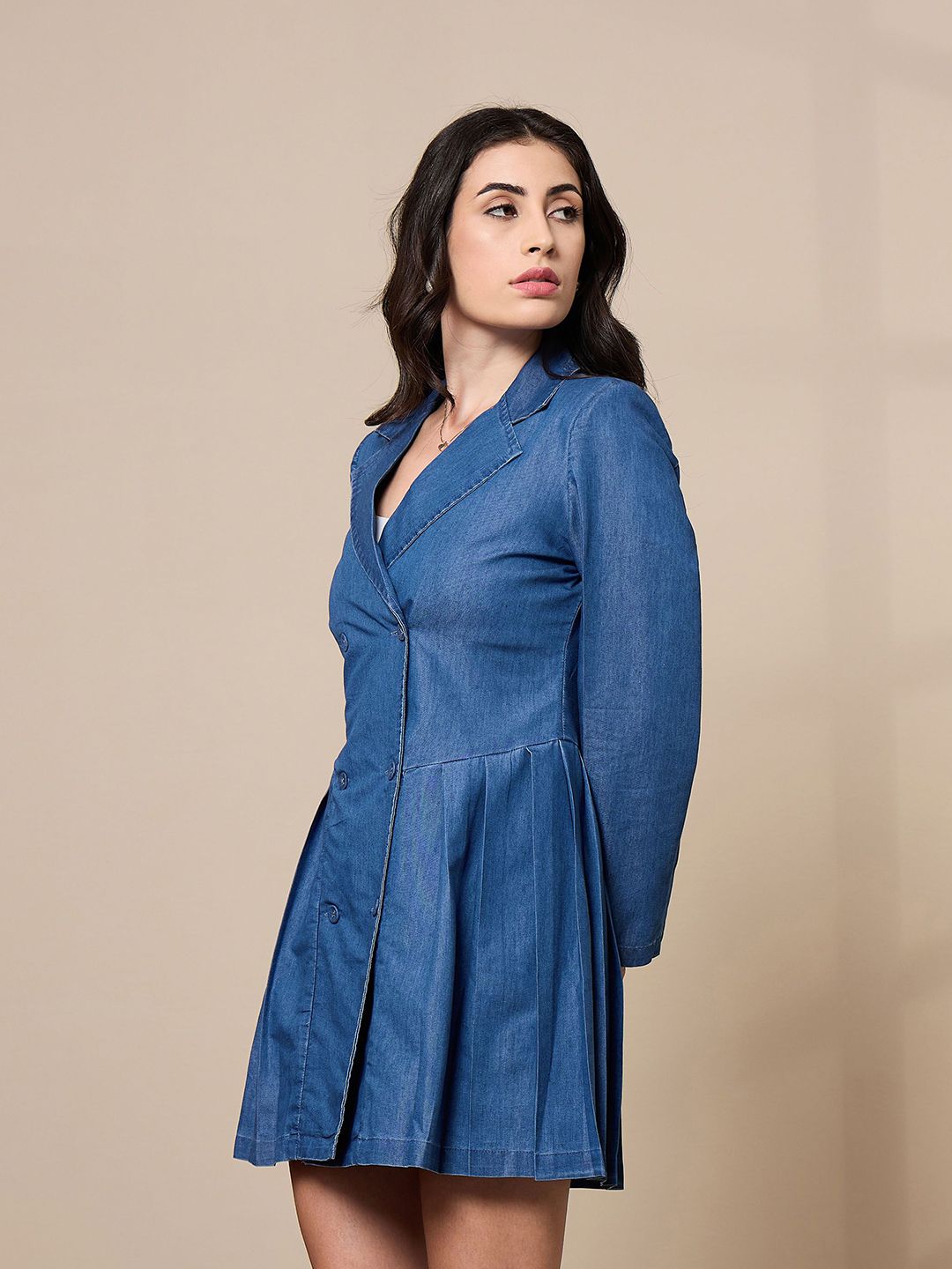 SASSAFRAS Pleated Blazer Dresses