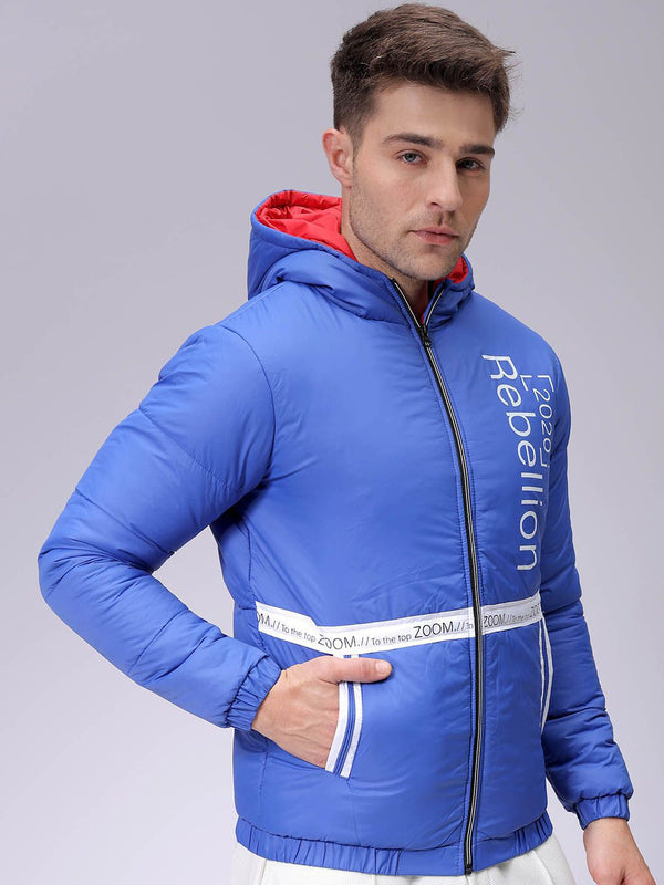 The Indian Garage Co Men Colourblocked Lightweight Puffer Jacket with Patchwork
