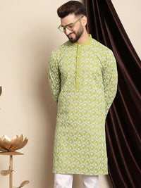 Anouk Men Green Thread Work Kurta