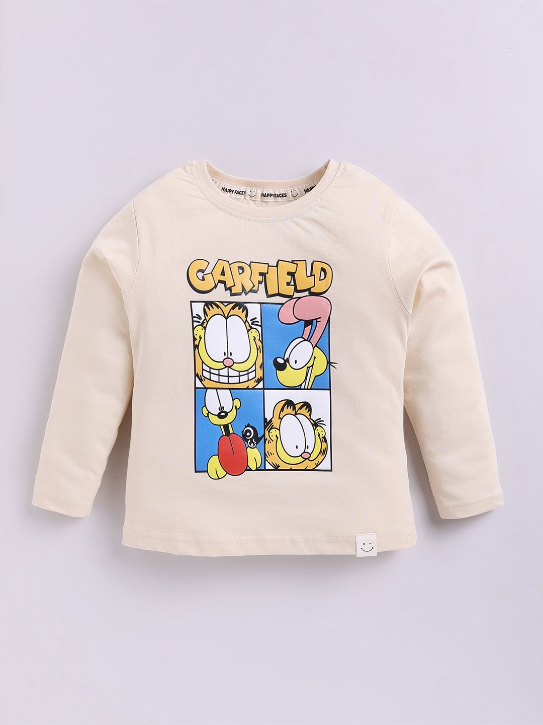 Happy Faces Boys Garfield Printed Pure Cotton T-shirt