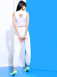 Tokyo Talkies Sleeveless Crop Top With Trouser