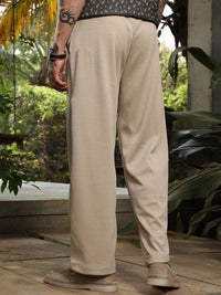 Campus Sutra Men Comfort Relaxed Fit Regular Trousers
