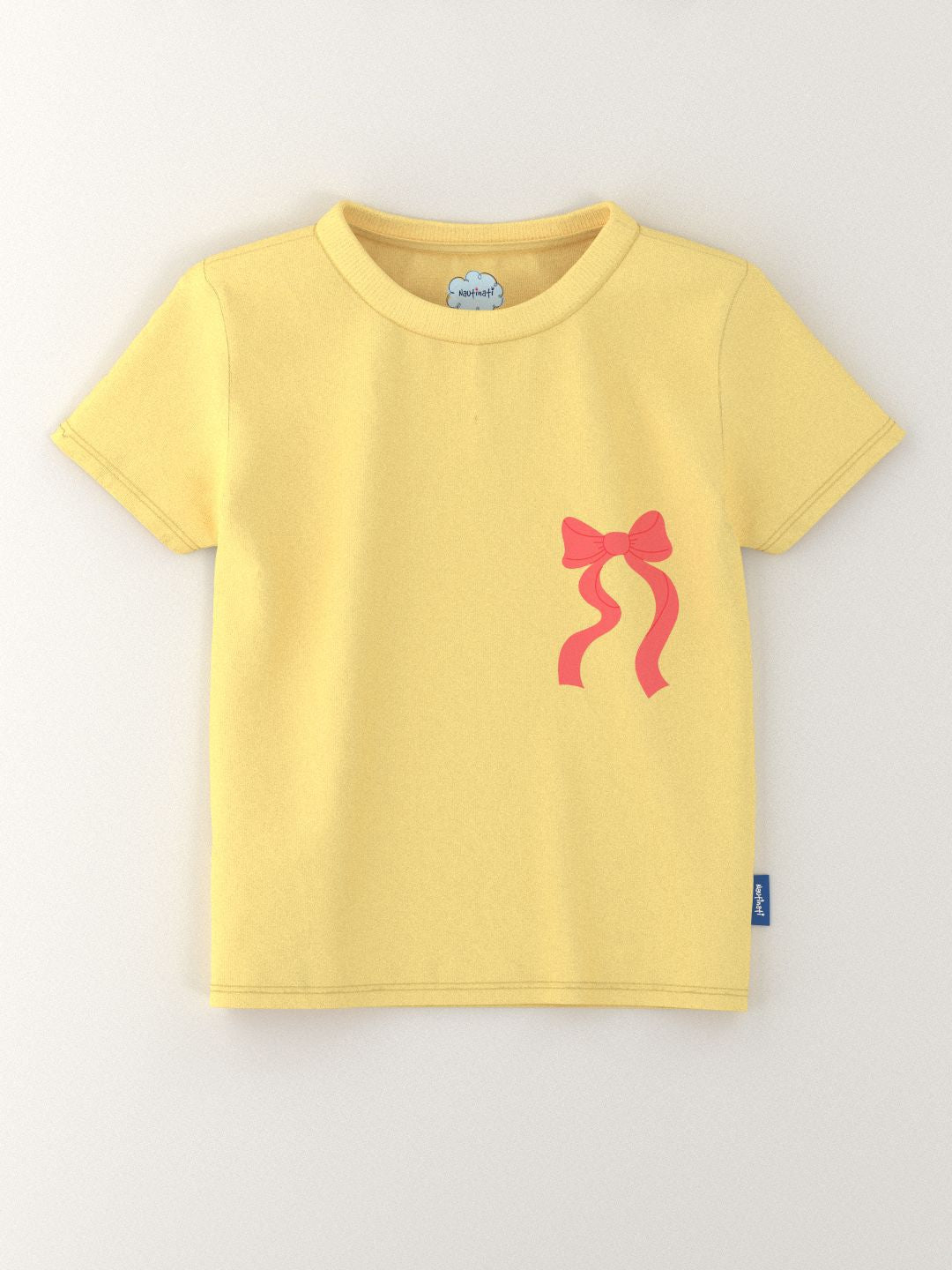 Nauti Nati Everyday Play Girls Pack Of 2 Graphic Printed Antimicrobial Cotton T-Shirts