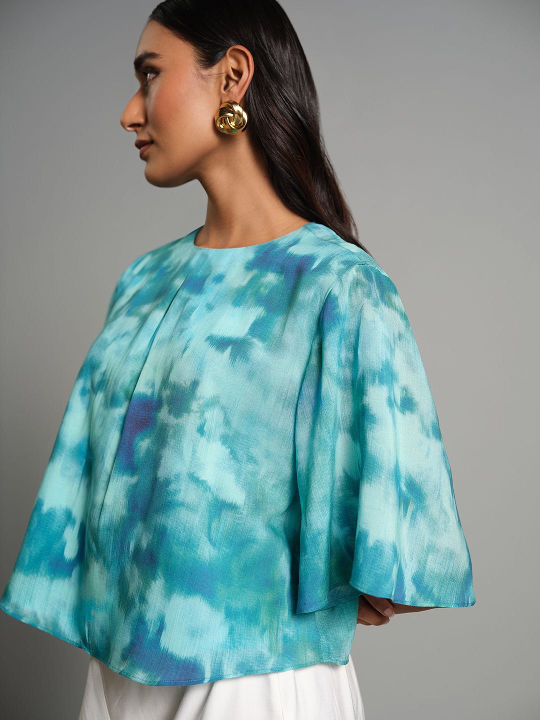 AND Tie and Dye Kimono Sleeve Top