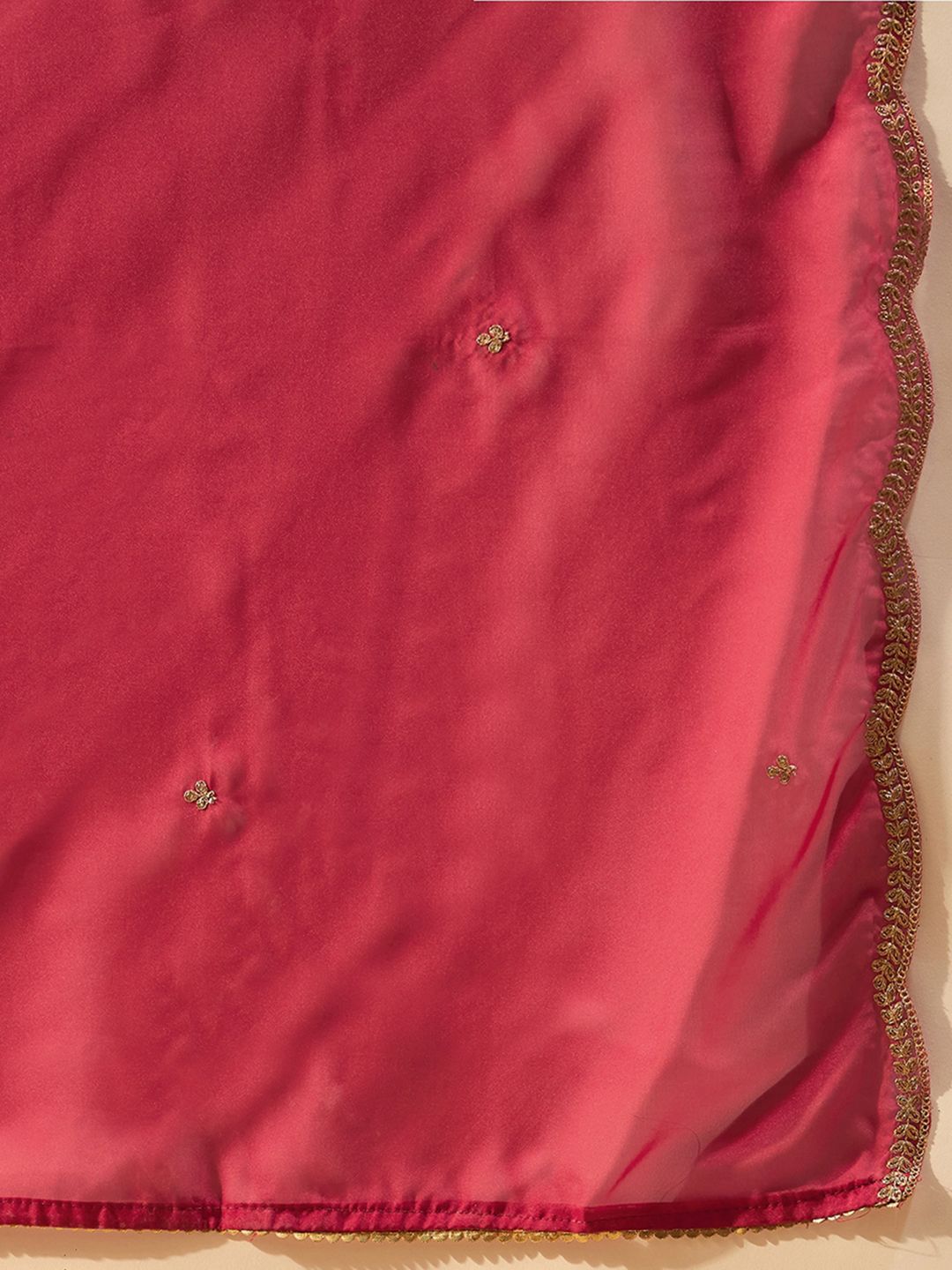 Indo Era Ethnic Motifs Yoke Design Thread Work Liva Straight Kurta With Trousers & Dupatta
