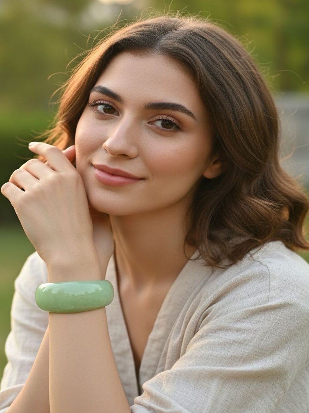 VOGUE PANASH Round Shaped Glossy Minimal Bangle