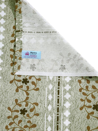 Myntra Elegant Homes Green Floral Pure Cotton 400 TC King Bedsheet Set 2.5m x 2.25m