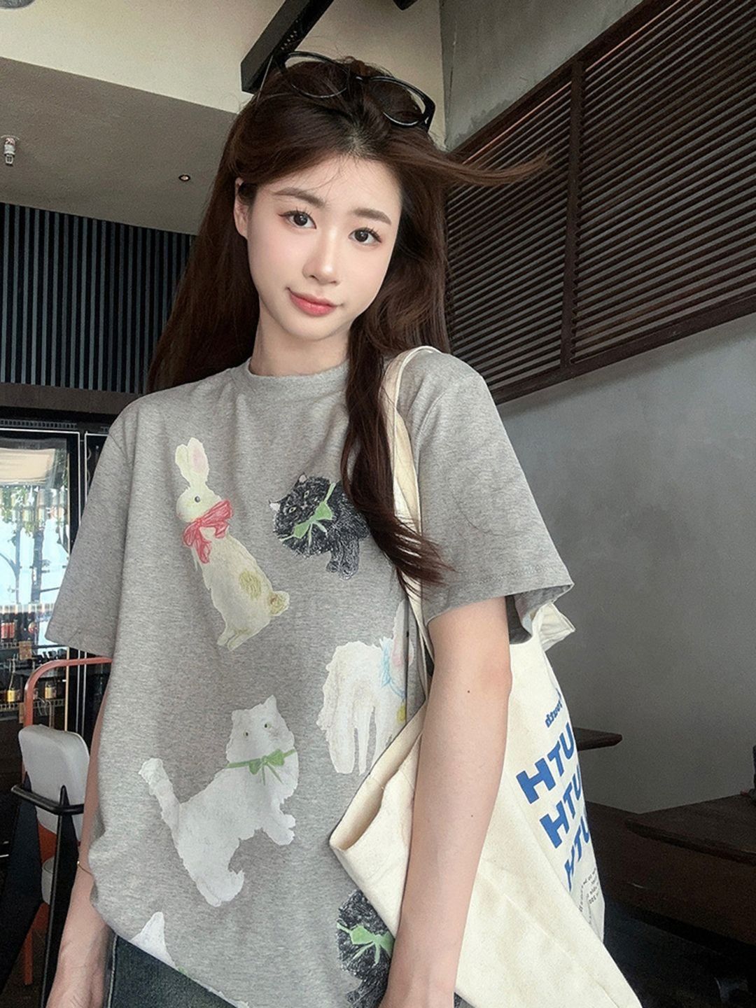 DressBerry Animal Printed Round Neck Cotton T-shirt