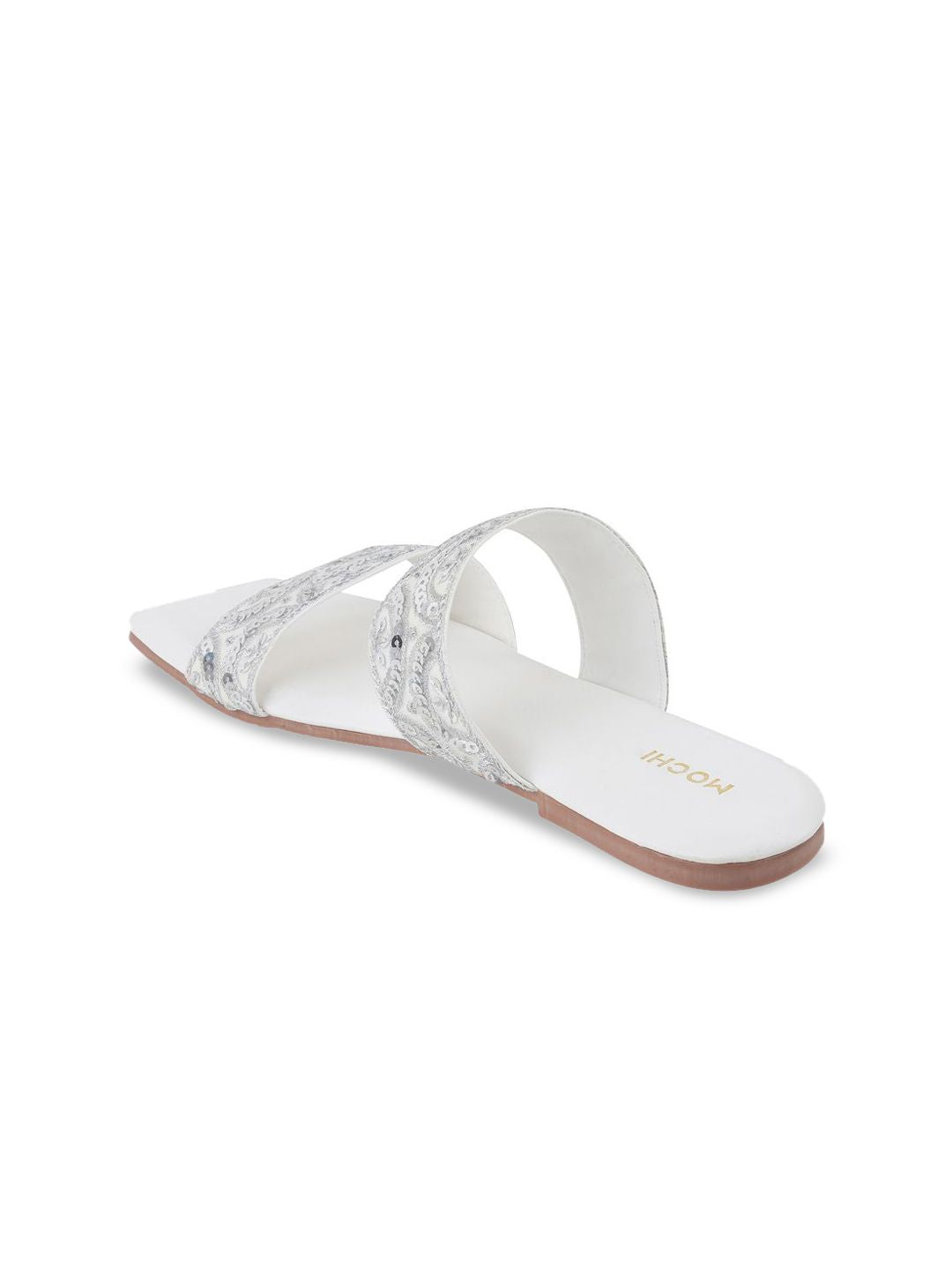 Mochi Women Embelished Open Toe Flats