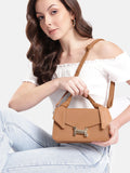 DressBerry Brand Logo Embossed Textured Satchel