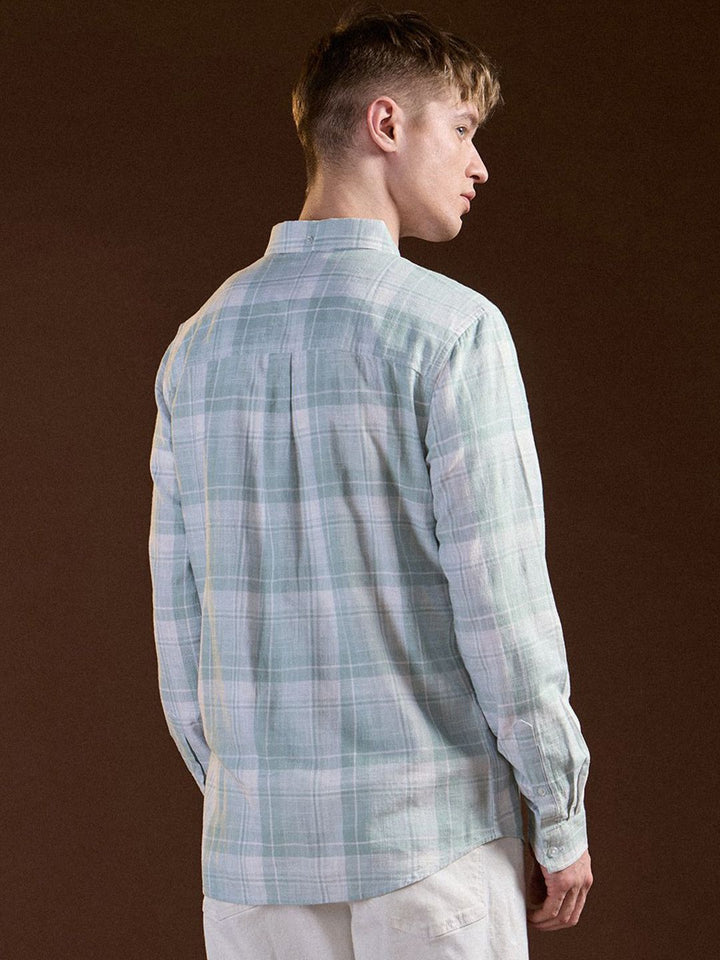 THE BEAR HOUSE Men Slim Fit Opaque Checked Casual Shirt