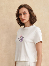 T-Shirt Poket Wanita yang Rareism Printed