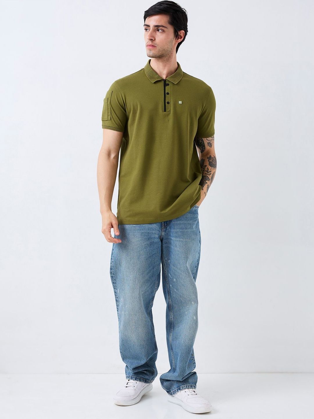 SPYKAR Men Solid Polo Collar Cotton Slim Fit T-shirt