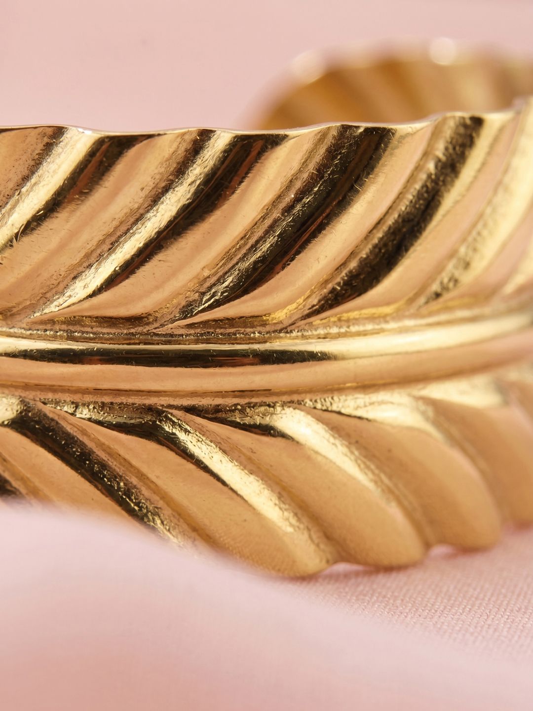 VOGUE PANASH Women Brass Gold-Plated Cuff Bracelet