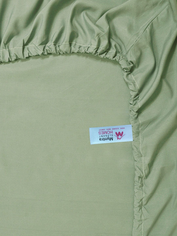 Myntra Elegant Homes Green 400 TC Cadar dengan 2 Sarung Bantal