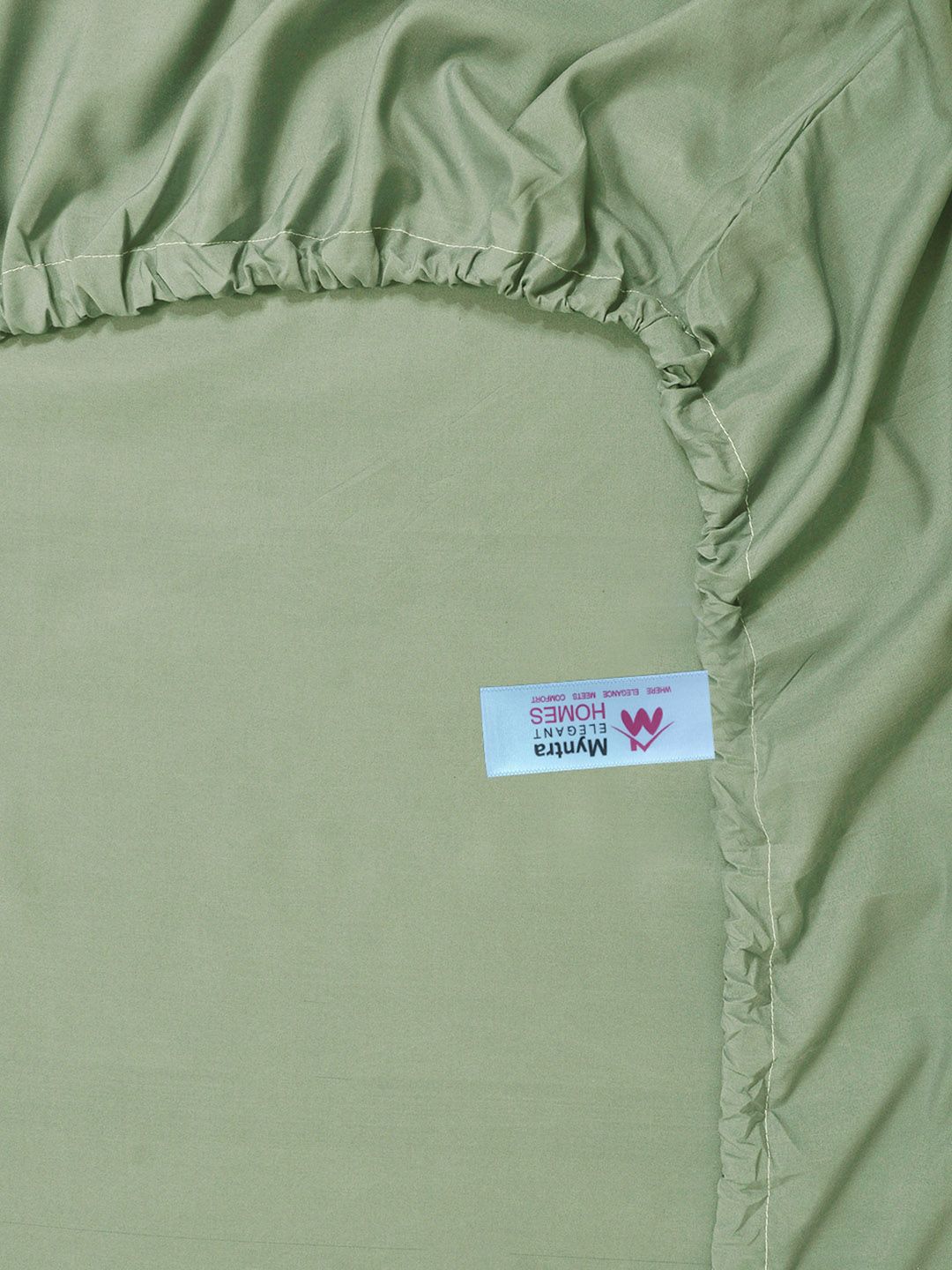 Myntra Elegant Homes Green 400 TC Cadar dengan 2 Sarung Bantal