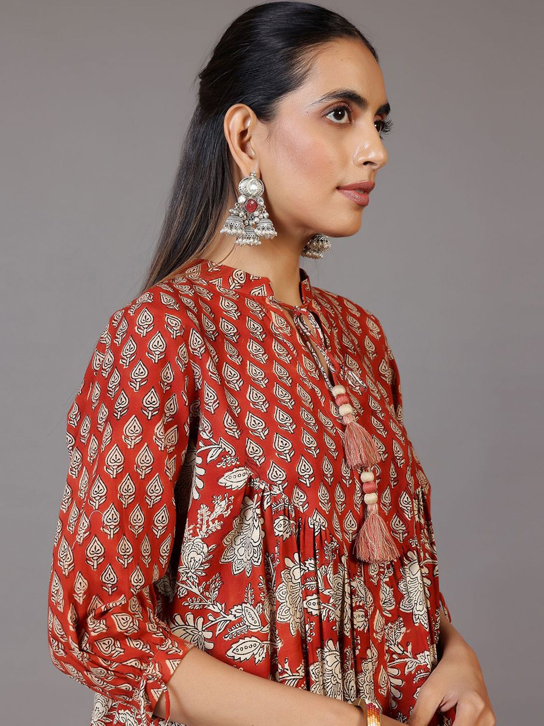 Libas Mandarin Collar Printed Ethnic Tunic