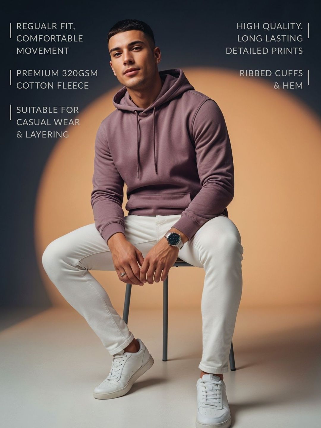 Pullover Berkait Bercetak ADRO