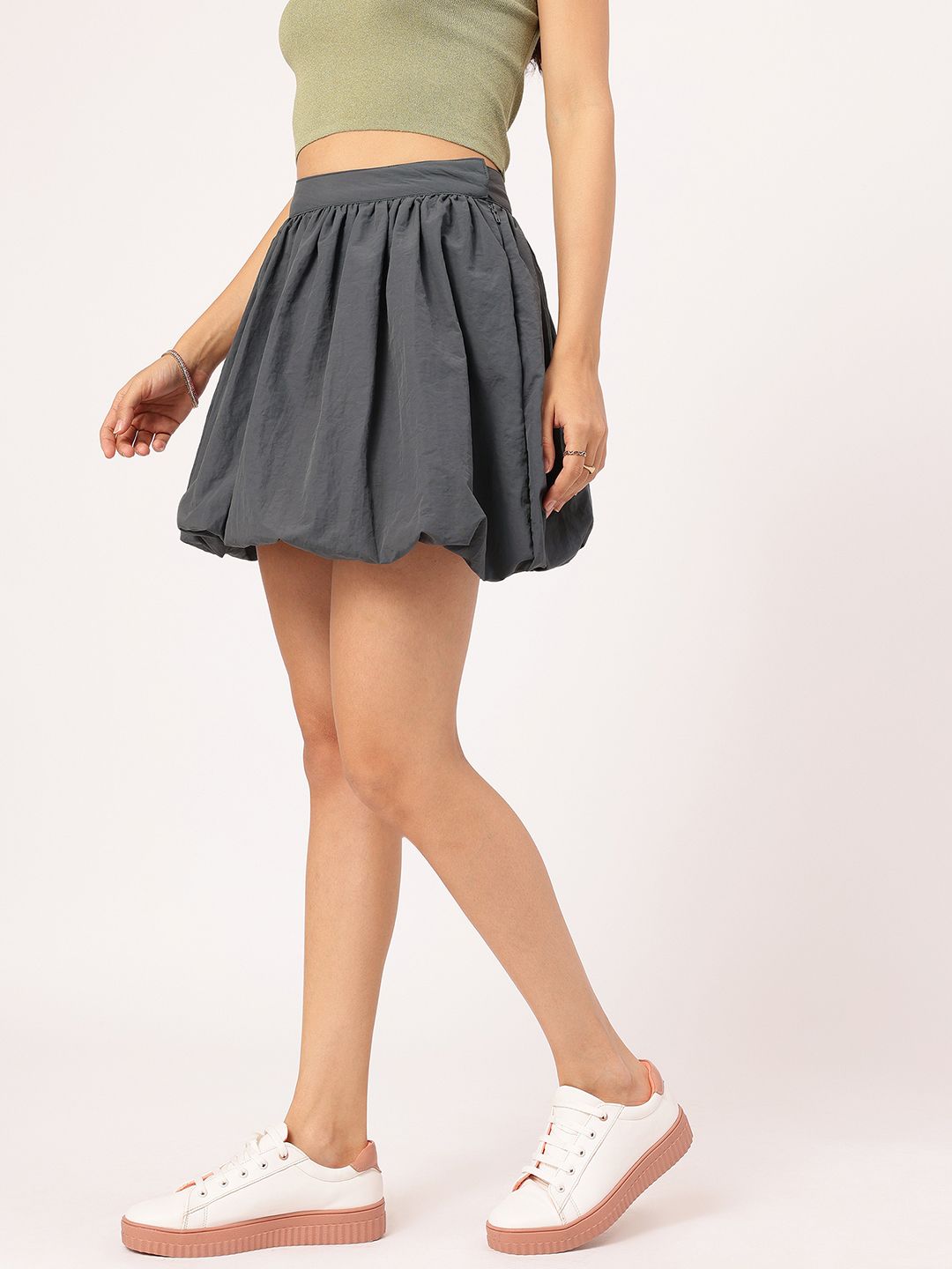 DressBerry Urban Boho Gathered Balloon Mini Skirt