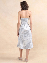 RAREISM Floral Printed Bandeau Midi Dress