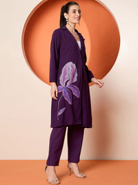 Antheaa Embroidered Coat & Trouser Co-Ords