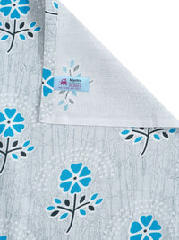 Myntra Elegant Homes Biru & Kelabu Kapas Bunga 400 TC Set Cadar King 2.50 m x 2.25 m