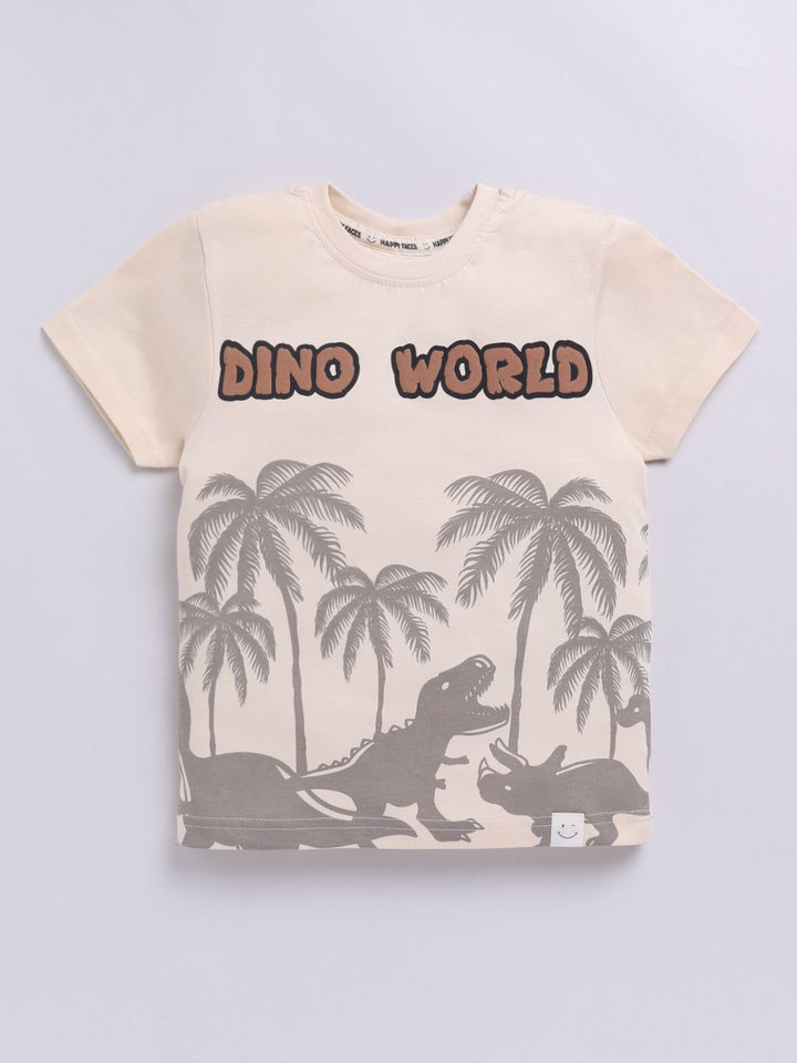 Happy Faces Boys Graphic Printed Pure Cotton T-shirt