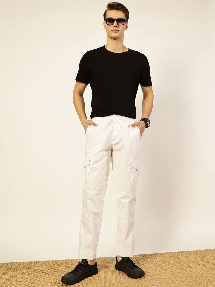 Thomas Scott Men Smart Cricket Club Collection Easy Wash Woven Cargo Trouser