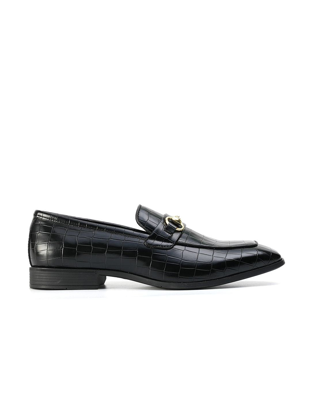 MONKSTORY Men Textured Formal Loafers