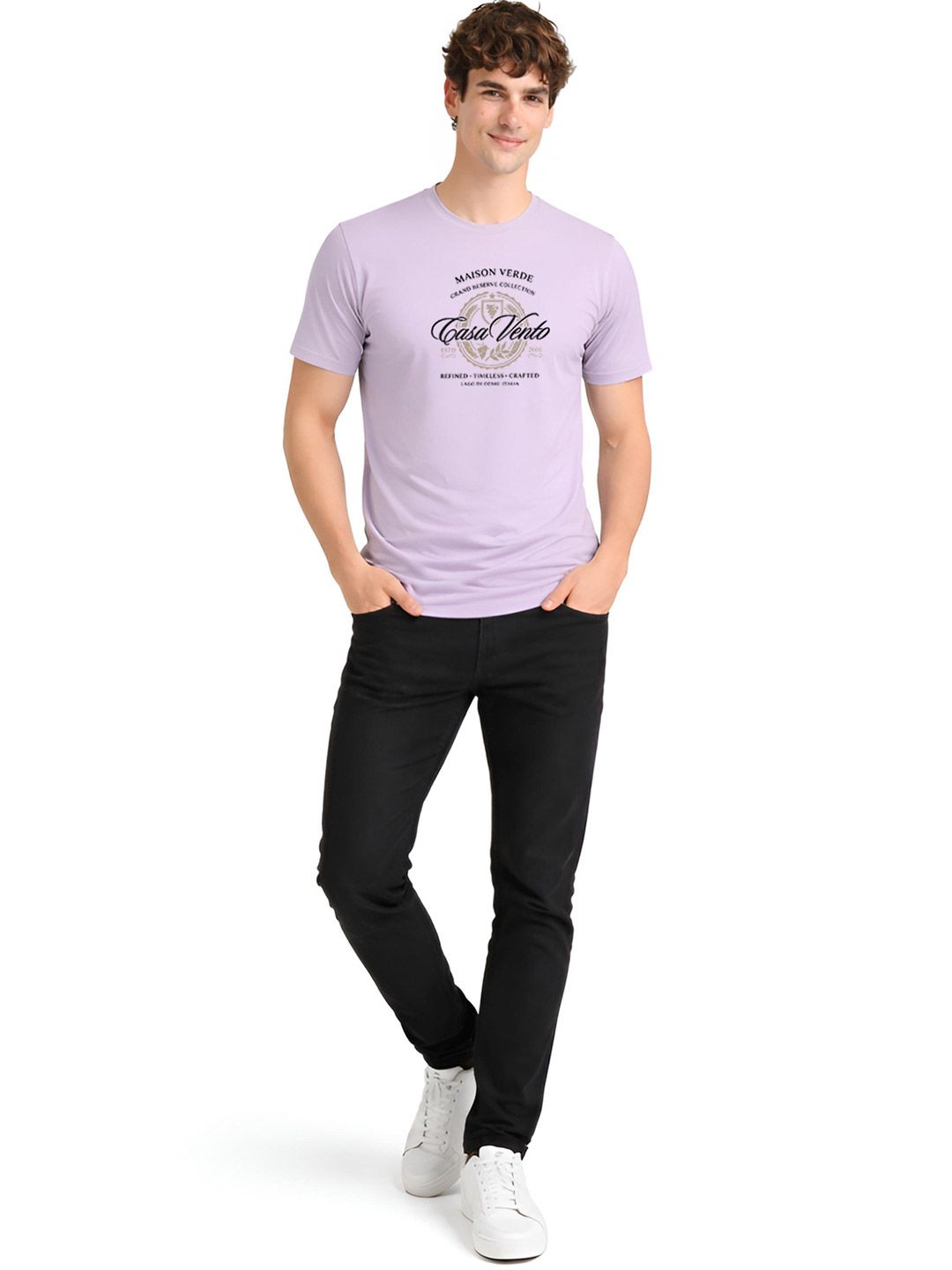 ADRO Men Typography Printed T-shirt