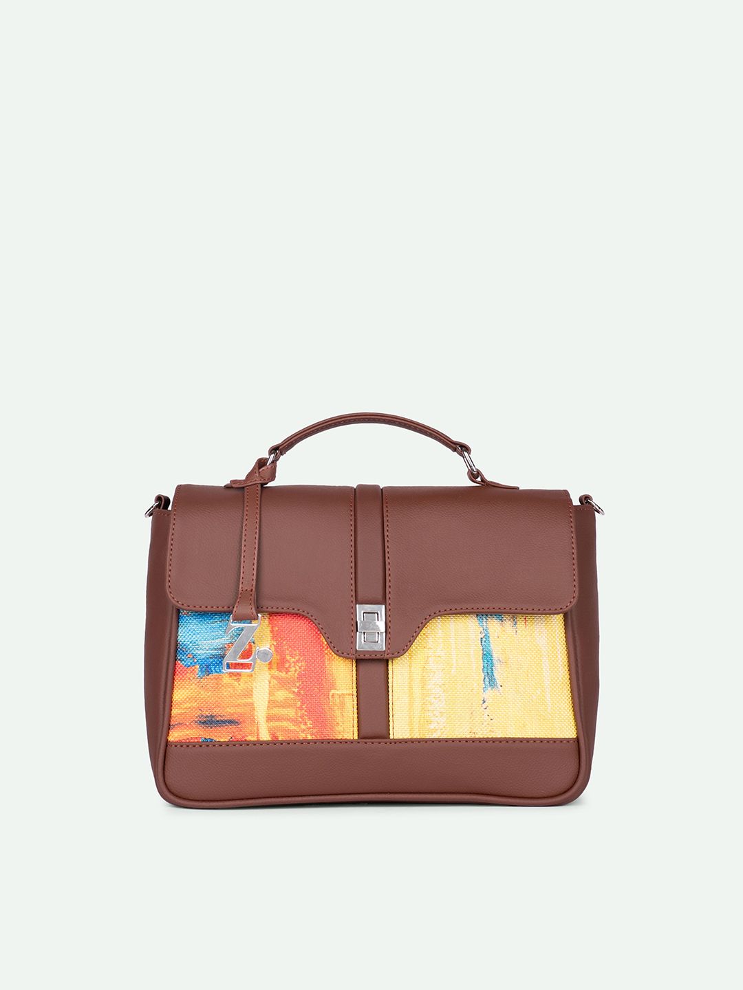 ZOUK Abstract Amaze  Printed Structured Satchel