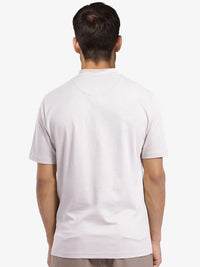 RARE RABBIT Men Solid Mandarin Collar Cotton T-shirt