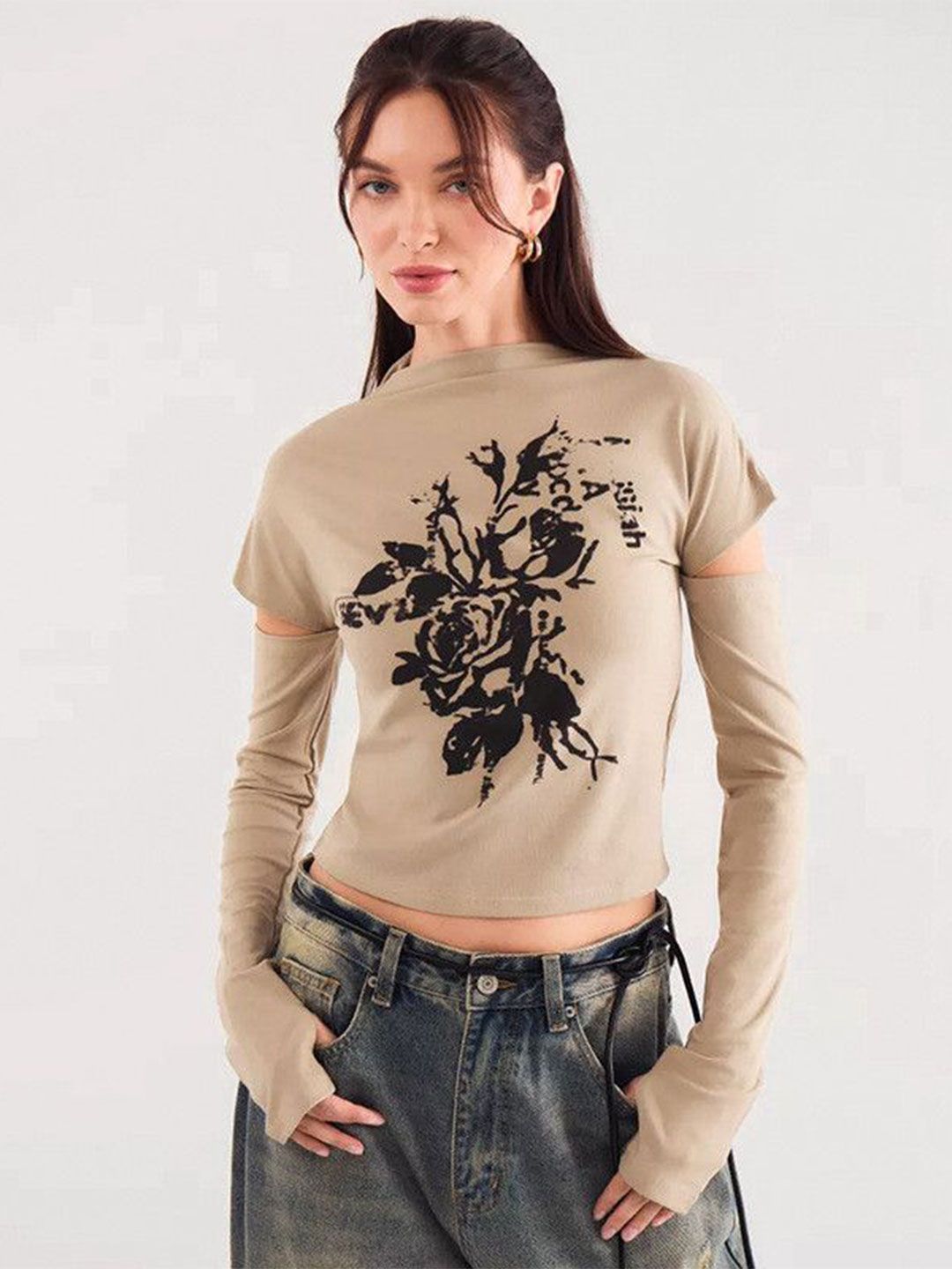DressBerry Floral Printed Crop Top