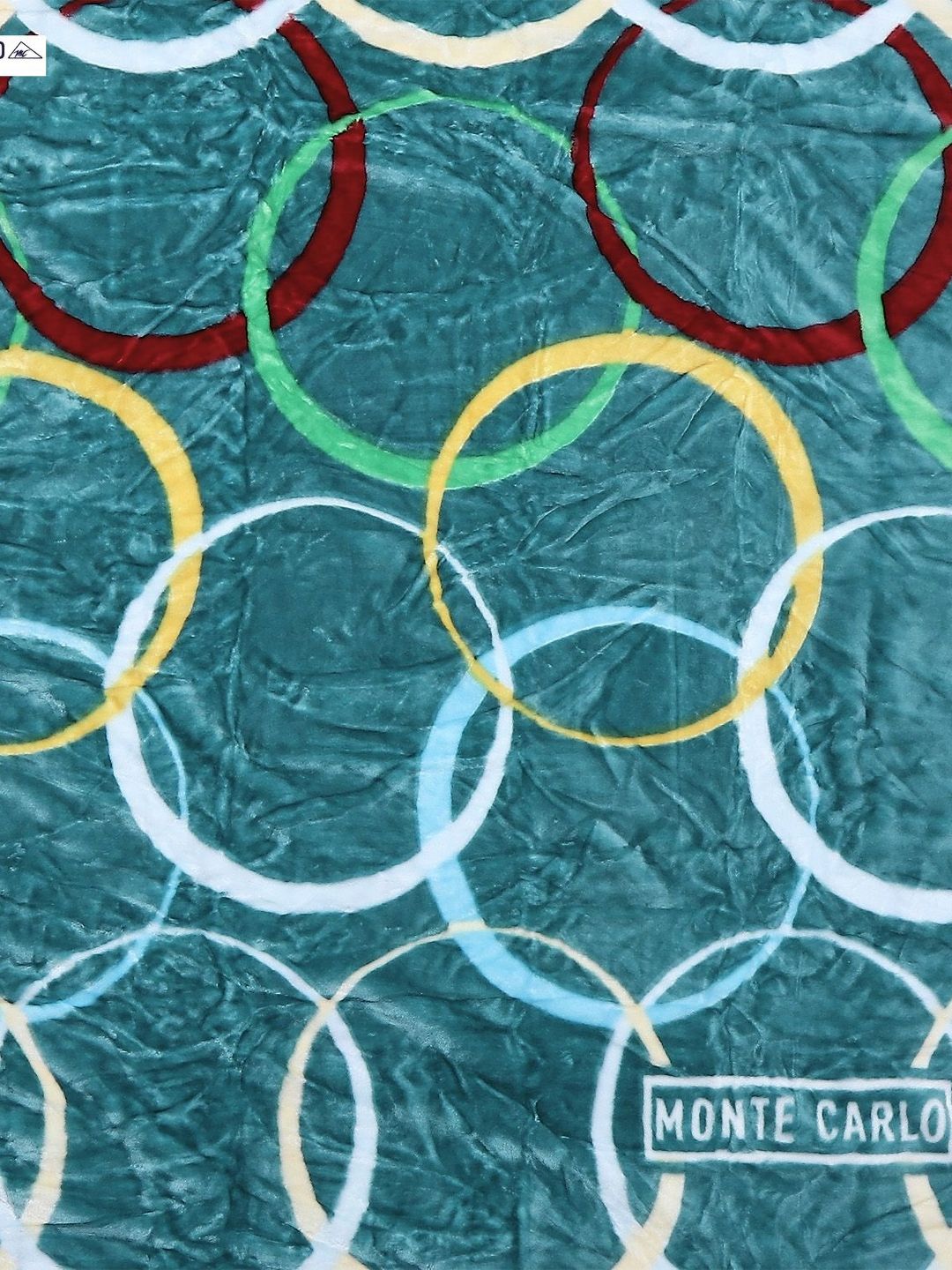Monte Carlo Blue & Teal Abstract Mild Winter 500 GSM Single Bed Blanket